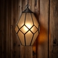 Tapered Prism Frosted Glass Hanging Pendant Light - 8-Sided