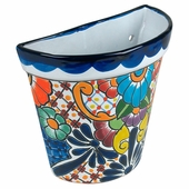 Tapered Talavera Wall Pot