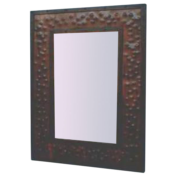 Teton Hammered Metal Mirror Frame Rustic Mirrors