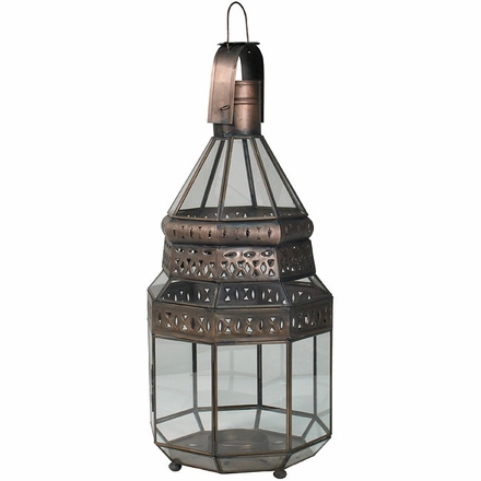 Tin and Glass Moroccan Candle Lantern