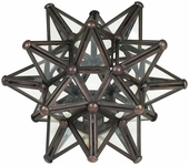 Clear Glass Moravian Star Candleholder
