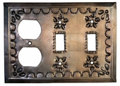 Tin Outlet & Double Switch Cover - Star