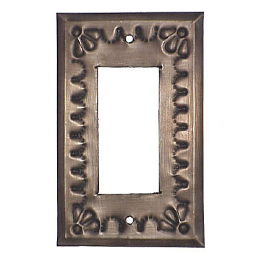 Tin Single Rocker Style Switchplate - Star