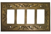Tin Southwest Quadruple Rocker Plate