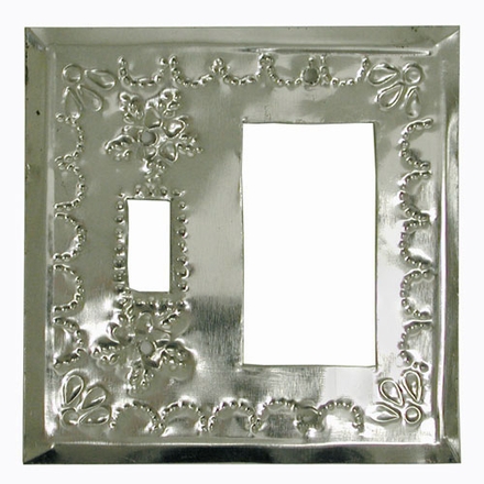 Toggle and Rocker Natural Tin Switch Plate