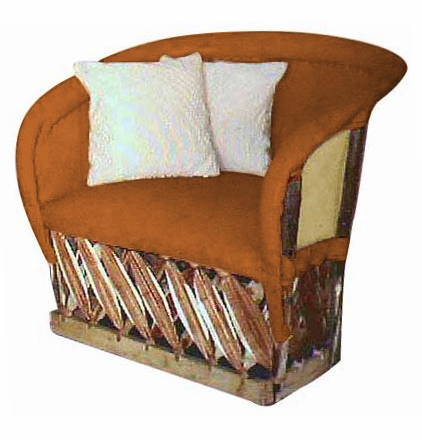 Traditional Equipale Closed Back Cushioned Lounge Chair - Minimum Order 2