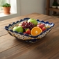 Traditional Talavera Square Scalloped Bowl