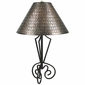 Tri Base Wrought Iron Table Lamp with Gusanito Tin Shade