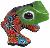 Triangle Headed Talavera Frog Pot