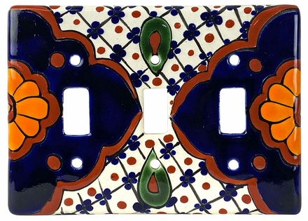 Triple Toggle Talavera Switchplates