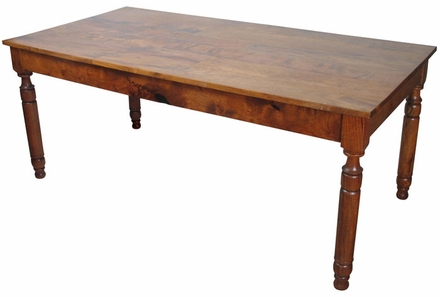 Turned Leg Colonial Mesquite Dining Table