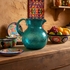 Turquoise Glass Mexican Water Pitcher