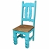 Turquoise Painted Wood Dining Table & Chairs Set