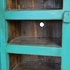 Turquoise Painted Wood Media Console with Iron Mesh Door