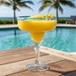 Turquoise Rimmed Mexican Margarita Glass - Set of 4