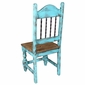 Turquoise Rustic Painted Wood Dining Set with 4 Chairs