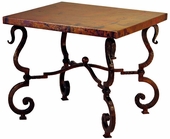 Tuscany Iron Base End Table with Copper Top