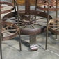 Wagon Wheel Bar Table and 4 Stools