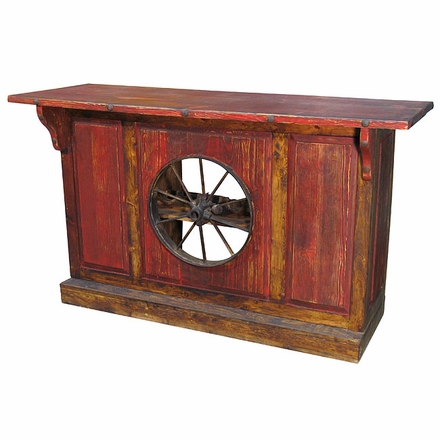 Wagon Wheel Rustic Bar