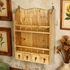 Wall Mount Rustic Pine Open Shelf with 4 Small Drawers -  Kitchen or Bath
