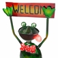 Welcome Frog Metal Garden Sculpture