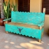 Western Painted Wood Steerhead Bench