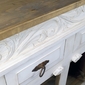 White Carved Floral Buffet with - 4 Doors & 4 Drawers