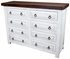 White Painted Wood 8-Drawer Dresser