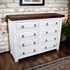 White Painted Wood 8-Drawer Dresser
