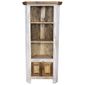 White Painted Wood Corner Cabinet