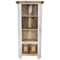 White Painted Wood Corner Cabinet