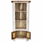 White Painted Wood Corner Cabinet