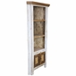 White Painted Wood Corner Cabinet