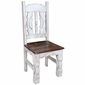 White Painted Wood Dining Set - 6 Piece -  Bench and 4 Chairs