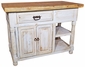 White Painted Wood Kitchen Island