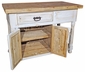 White Painted Wood Kitchen Island
