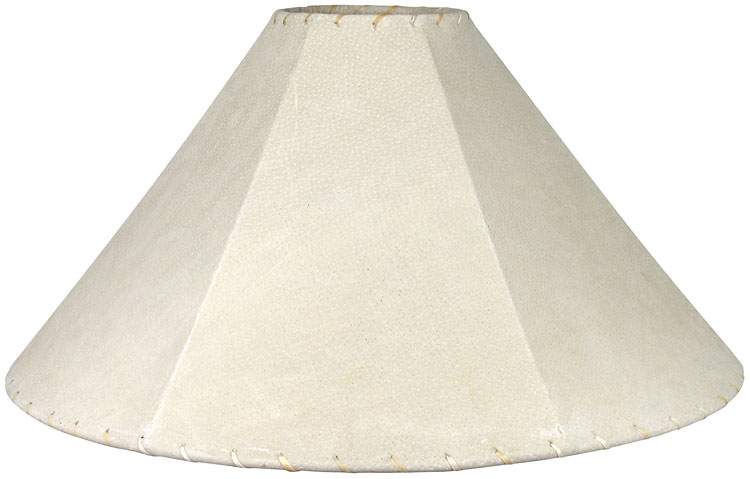 White Pigskin Lamp Shade