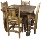 Wirebrush Yugo Leg Table w/ 4 Chairs