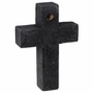 Wooden Mexican Folk Art Metallic Painted Milagro Cross - Set of 2