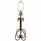 Wrapped Iron Table Lamp with Bark Paper Shade