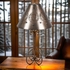 Wrapped Iron Table Lamp with Punched Tin Marble Shade