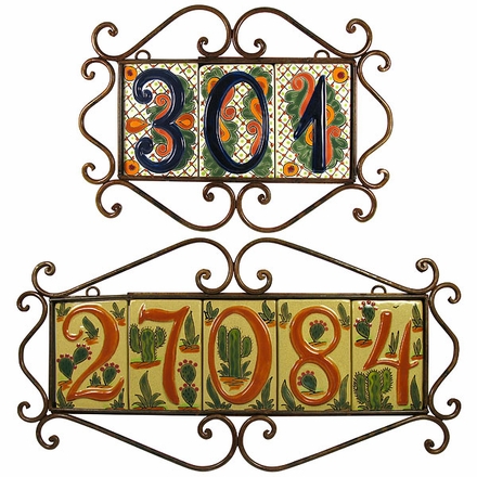 Wrought Iron Address Tile Holders