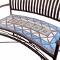 Wrought Iron Curved Patio Bench with Talavera Tile Seat