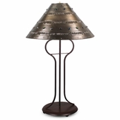 Wrought Iron Harp Table Lamp