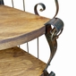 Wrought Iron Rustic Wood Corner Shelf