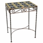 Wrought Iron - Talavera Tile Side Table - 12 Tiles - F