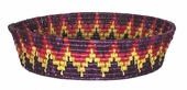 X-Large Round Mexican Bread Basket - Multi-Color Woven Palm