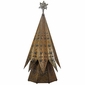 XL Aged Tin Fluted Christmas Tree Lamp with Marbles - 46