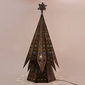 XL Aged Tin Fluted Christmas Tree Lamp with Marbles - 46
