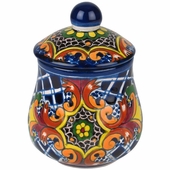 Yellow Cross Talavera Sugar Bowl